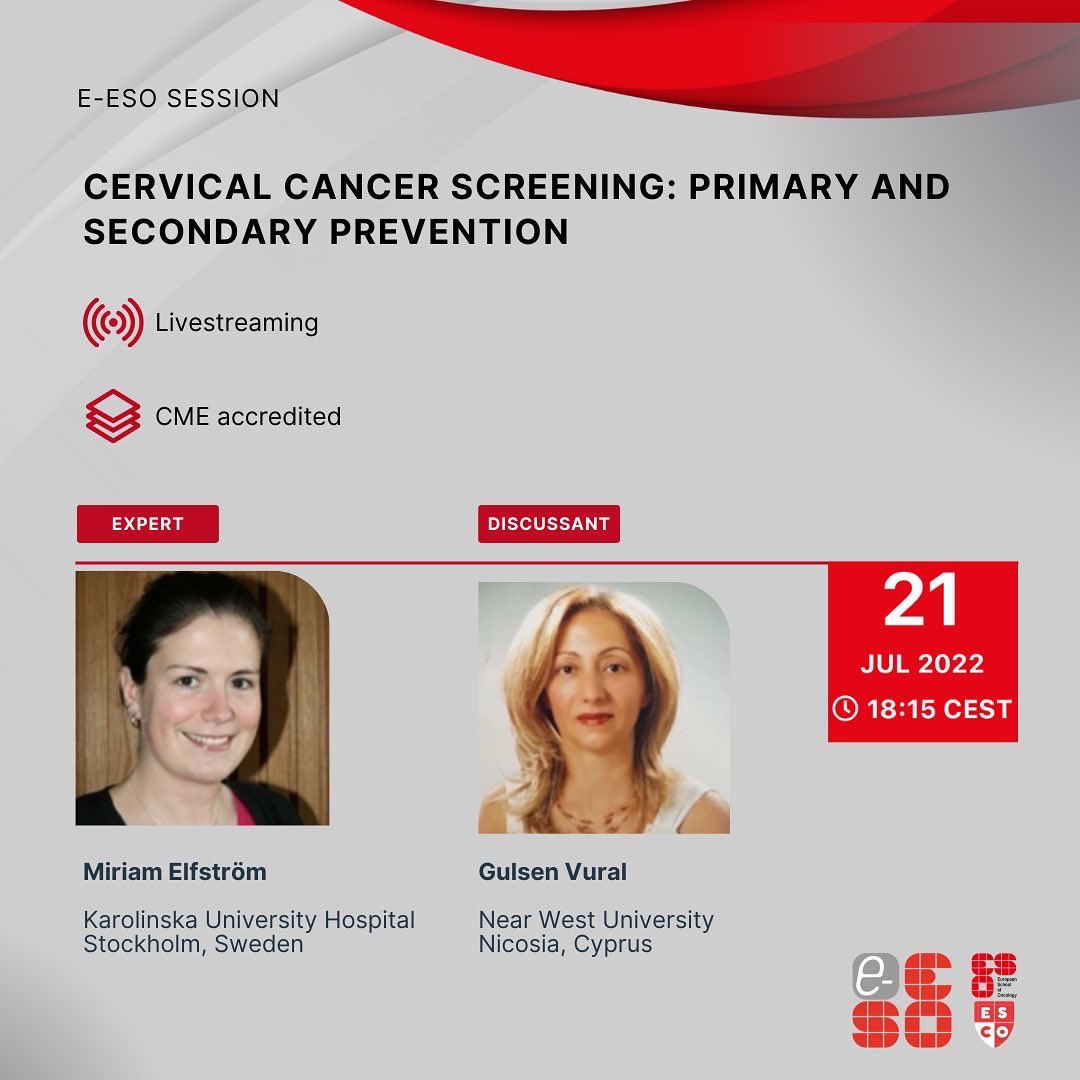 ESOncology's tweet photo. 📌To learn more, tune into tonight’s e-session on “ Cervical cancer screening: primary and secondary prevention” and ask experts at ⏰ 18:15 CET
🔗 Link to join : https://t.co/9utYICGRIa
#esoncology #cervicalcancer #cancerpreventation #oncology #cancer #screening https://t.co/PLbYLNdmBJ
