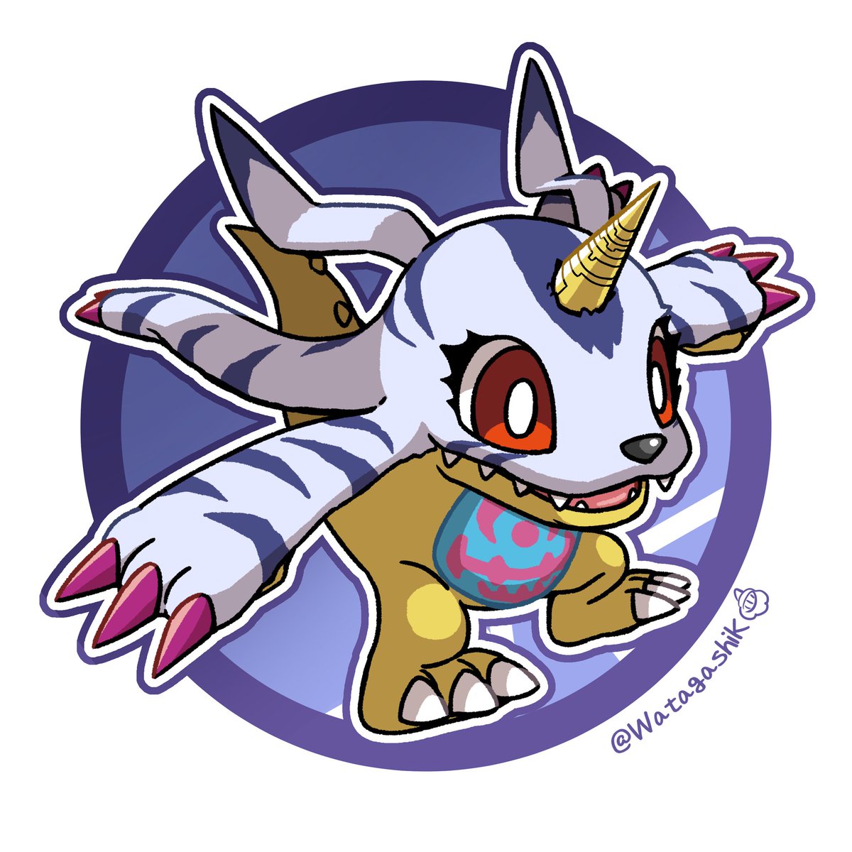 「ガブモン#デジモン #Digimon 」|ワタガシKのイラスト