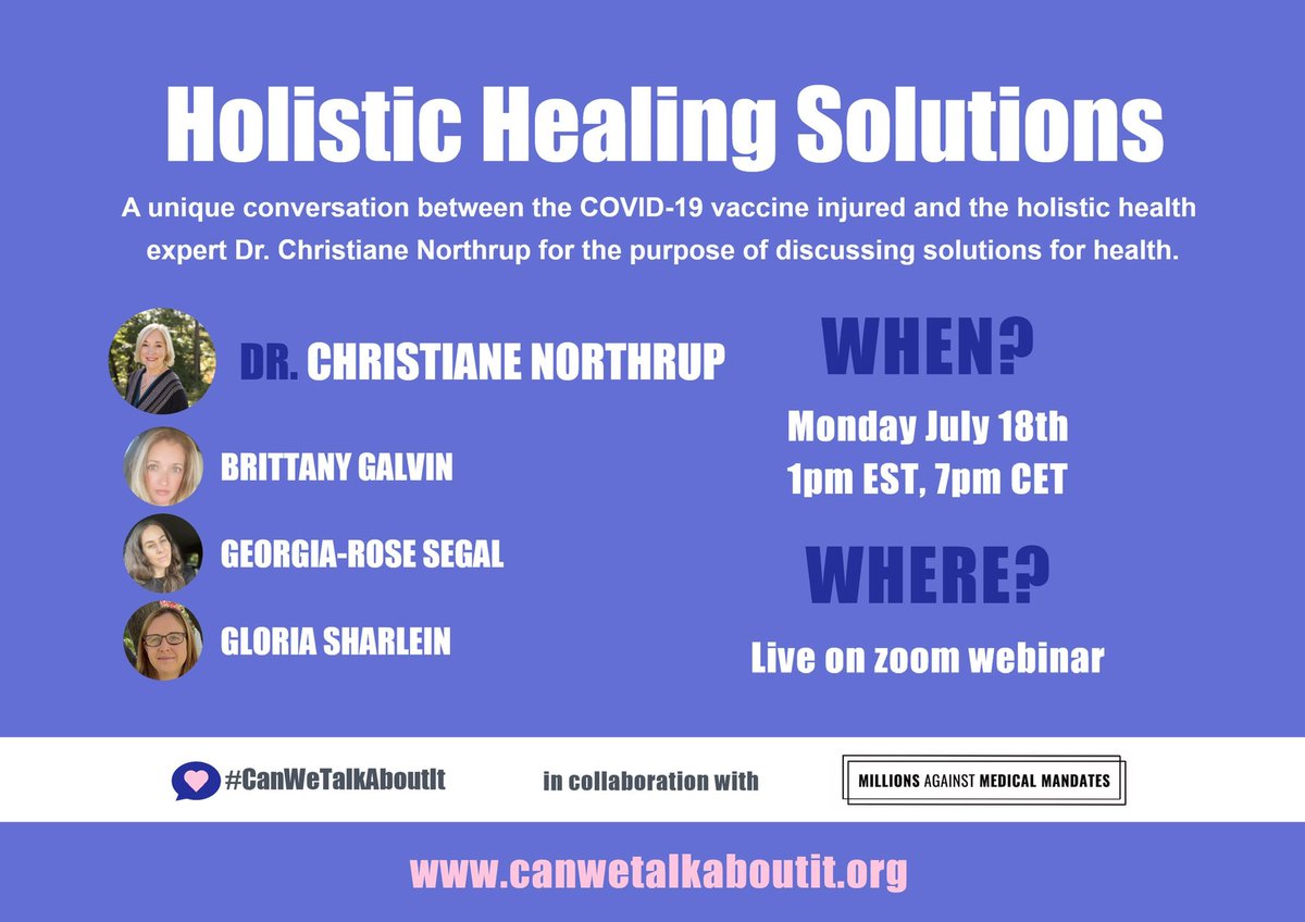 You can now access the recorded webinar with @DrChrisNorthrup and @BrittanyGalvin_ and @GeorgiaRoses talking holistic health solutions and ways to lead a healthier life💜 letstalk.canwetalkaboutit.org/letstalk2
