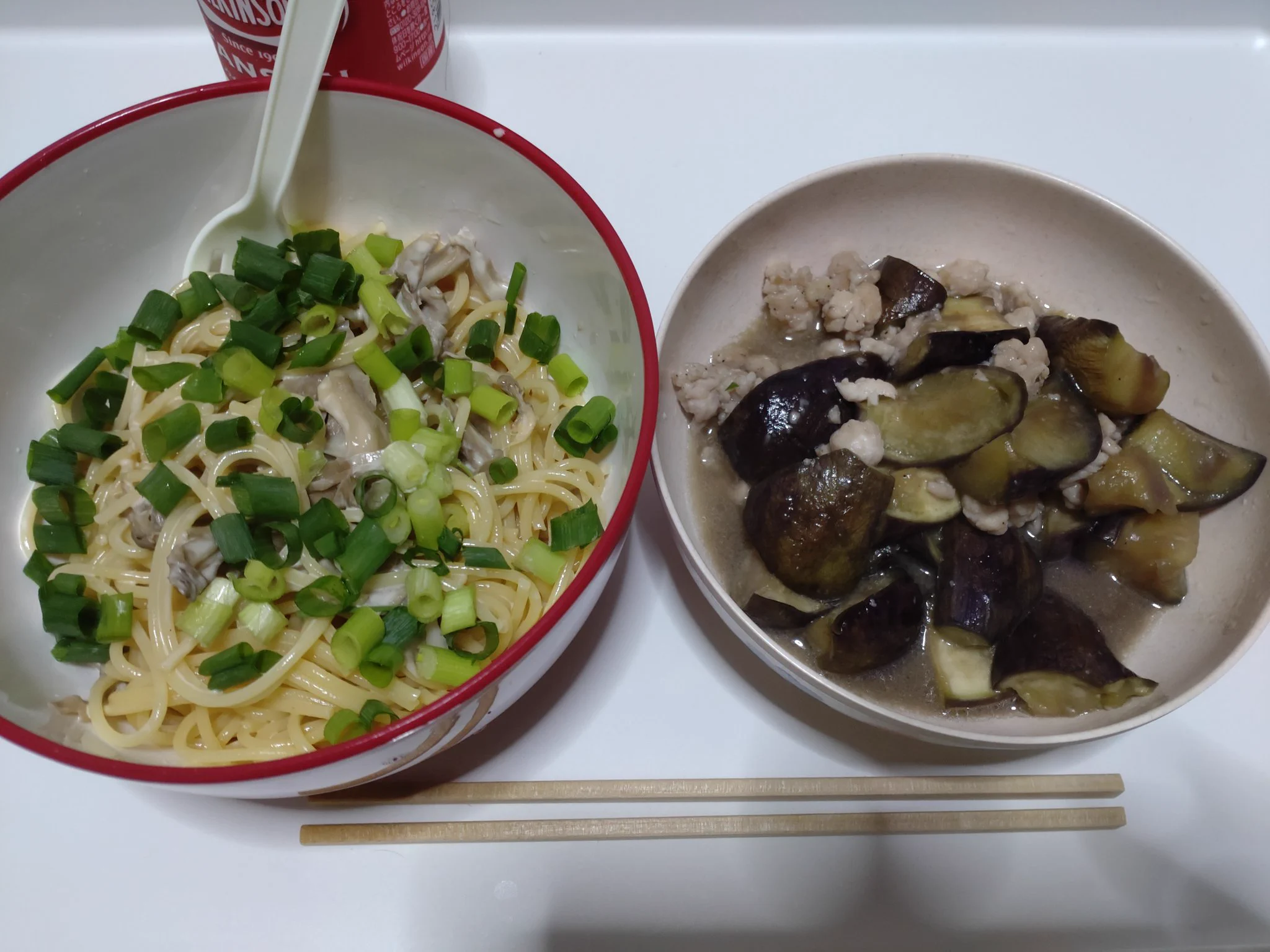 夕飯に作りましたん！ ありがとうございますm(*_ _)m
隣のはナス味噌炒めよ美味しかったよ✨
#ごはん #簡単料理 #簡単ごはん #夕飯 #パスタ #なす #ナス味噌炒め  