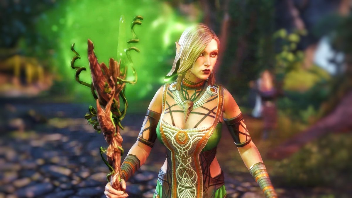 LadySleeplessz's tweet photo. This staff is perfect for that Warden aesthetic 💚💫
#ESO #ElderScrollsOnline #ESOFam https://t.co/Nmvn65f28j