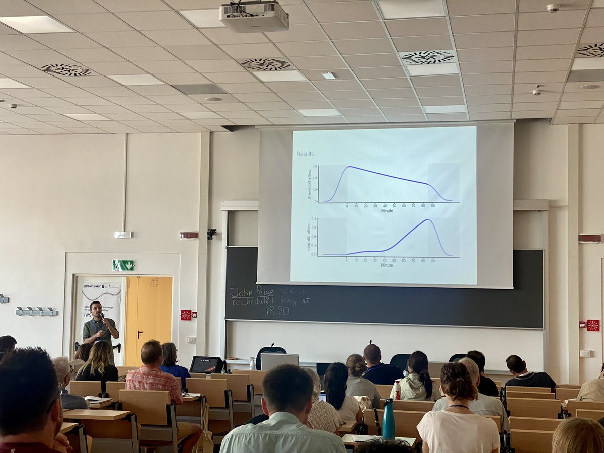 Timo Adam (@_timoadam) on Twitter photo Excellent talk by <a href="/marius_oetting/">Marius Ötting</a> at #iwsm2022 on using SSMs for modelling in-play betting behaviour ⚽️📉 <a href="/Rouven_Michels/">Rouven Michels</a> @RolandLangrock. Excellent talk by <a href="/marius_oetting/">Marius Ötting</a> at #iwsm2022 on using SSMs for modelling in-play betting behaviour ⚽️📉 <a href="/Rouven_Michels/">Rouven Michels</a> @RolandLangrock.