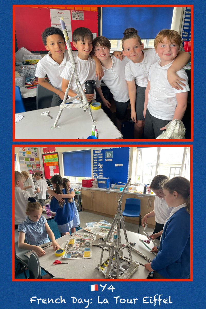 MmeBirtwistle's tweet photo. 🇫🇷KS2 Eiffel Tower STEM Challenge! During French morning, pupils from St Joseph’s RC Primary School worked in teams to create a free-standing scale model of the Eiffel Tower in 30 minutes using newspapers. Bravo !👏🏽 @stjosephbury #mfltwitterati #primaryfrench #engineeringtheworld https://t.co/Nsu9Z3rAoN