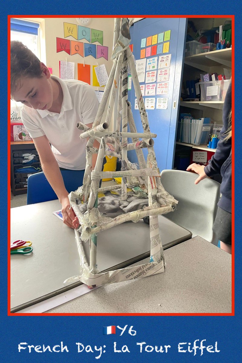 MmeBirtwistle's tweet photo. 🇫🇷KS2 Eiffel Tower STEM Challenge! During French morning, pupils from St Joseph’s RC Primary School worked in teams to create a free-standing scale model of the Eiffel Tower in 30 minutes using newspapers. Bravo !👏🏽 @stjosephbury #mfltwitterati #primaryfrench #engineeringtheworld https://t.co/Nsu9Z3rAoN