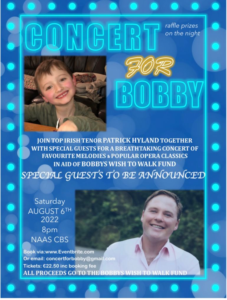 patrickhtenor's tweet photo. Delighted to be doing this Charity Concert for Bobby Smith on Saturday 6th August at 8pm in Naas CBS. Tickets €22:50 inc booking fee.
CLICK LINK TO PURCHASE TICKETS:
https://t.co/iMVjNl69EK
#naas #bobbyswishtowalk #patrickhylandtenor #kildare #naascbs #charityevent #tenor https://t.co/m3TYeD0HKM