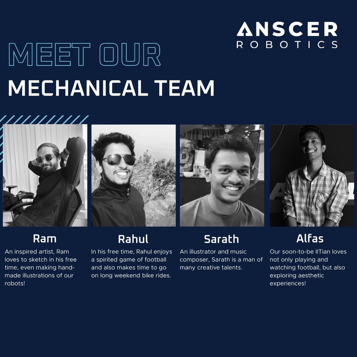 The mechanical crew at ANSCER are creators indeed, making everything from art and music to new adventures! Let’s celebrate their creativity and passion by learning the more hidden talents of our Mechanical Department.