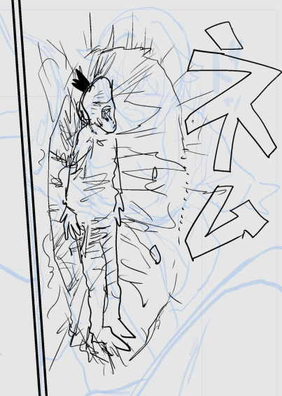 昼飯食った後の原稿中のオレ 