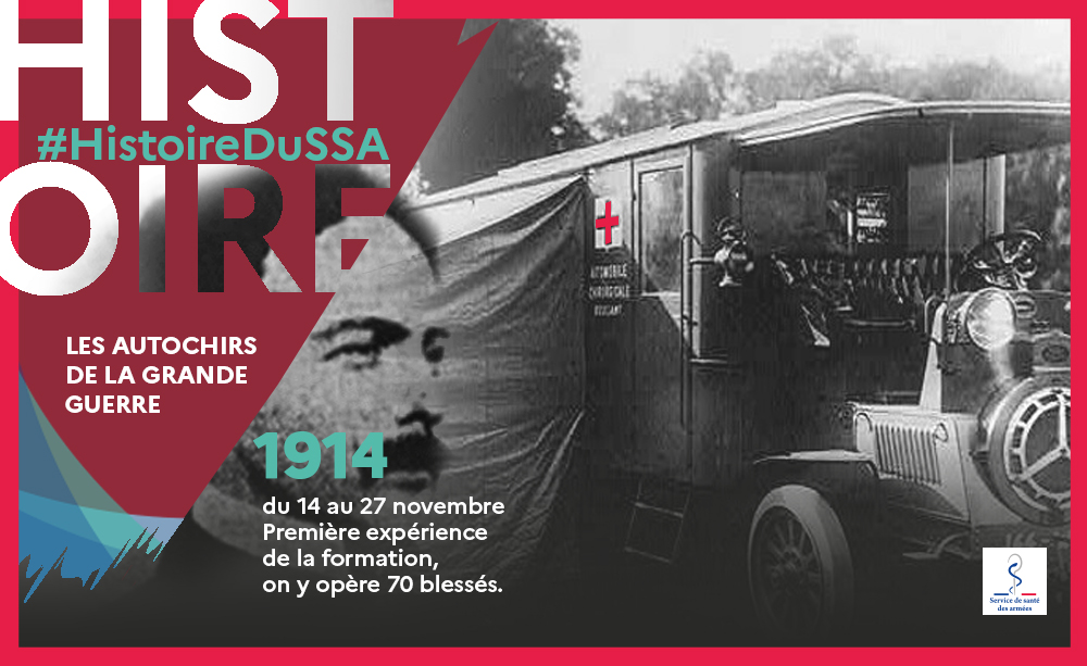 santearmees's tweet photo. #HistoireDuSSA l Durant la Grande Guerre, Henri #Rouvillois, chirurgien militaire, dirige les ambulances chirurgicales automobiles au front.
Le prestigieux amphithéâtre de l'#EVDG et la promotion de 2017 de l'école de santé des #armées portent son nom.
#CohésionDéfense https://t.co/vRdgzLWQps