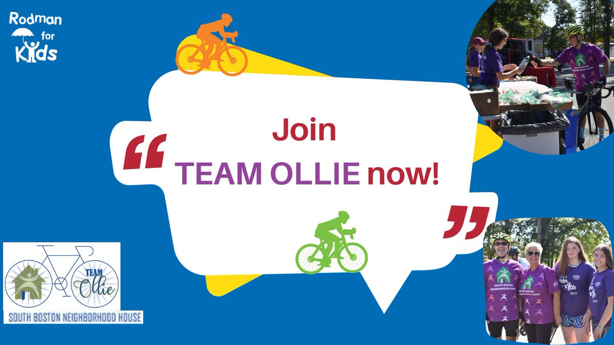 South Boston Neighborhood House (@_sbnh) on Twitter photo Still looking for a summer activity ..then look no further. Join TEAM OLLIE! 
Help us reach our goal of 35 participants by 7/31.
For more information, click on the link below:
sbnh.org/rodman-ride-20…
#rodmanrideforkids #rodmanride #sbnhteamollie #nonprofit Still looking for a summer activity ..then look no further. Join TEAM OLLIE! 
Help us reach our goal of 35 participants by 7/31.
For more information, click on the link below:
sbnh.org/rodman-ride-20…
#rodmanrideforkids #rodmanride #sbnhteamollie #nonprofit