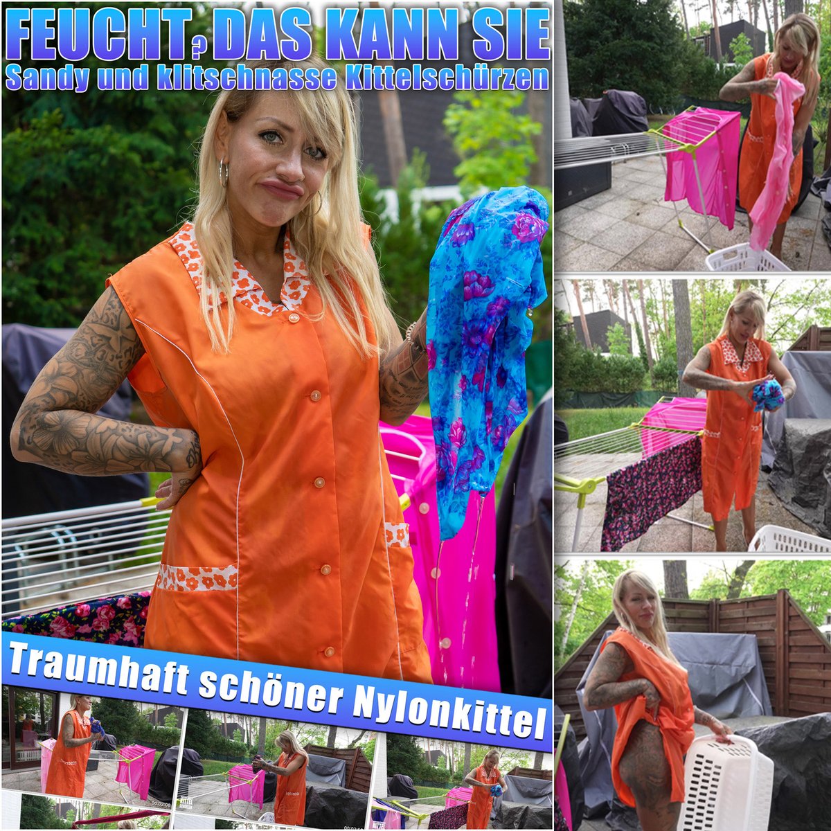 haushaltsmode's tweet photo. #Feuchte #Kittel : https://t.co/EnlzatxIzI
Mit feucht kennt sie sich aus! @HarleenVHynten hängt klitschnasse #Kittelschürzen auf und trägt einen sehr schönen orangen #Nylonkittel und 👄 nicht's drunter!
#Blouse #Apron #Smock #Fetish #Kittelfetisch #Maid #Hausfrau #Kittelsandy https://t.co/aATC9SwyOR