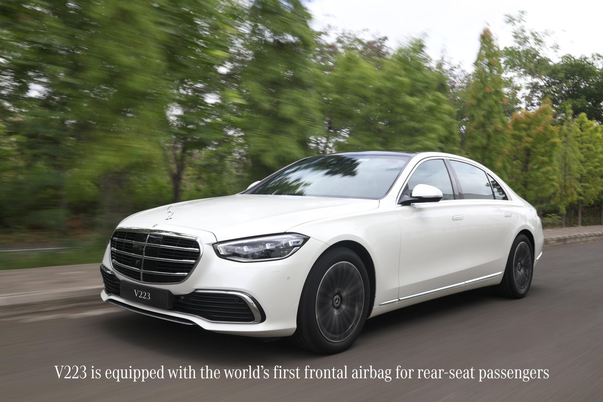 Awaited by the entire world, Mercedes-Benz introduced the S-Class of the V223 series in 2020. It was equipped with the worlds first frontal airbag for rear-seat passengers. Let’s toast to 50 years of luxury, comfort, and style of the S-Class. #50YearsOfSclass #Sclass