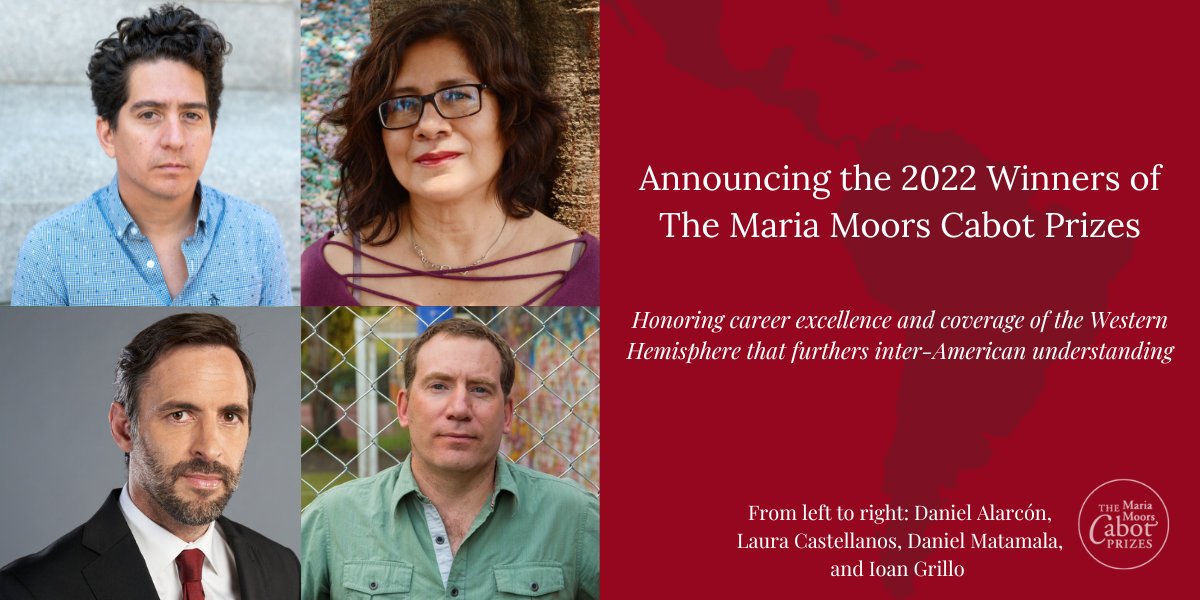 Totally thrilled and humbled to have won the Maria Moors Cabot Prize for journalism. It's been a rocky road of 21 years, 1000+ stories, three books, stress, adrenaline, and covering too much bloodshed, tears, beauty and heroism. This recognition means a million dollars to me.