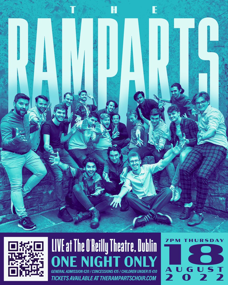 Ramparts_dublin's tweet image. 🚨 We are BACK with our first concert in over 3 years! 🚨 

Come see us live at the O’Reilly Theatre, Dublin on Thursday, August 18th! 

Get your tickets here: bit.ly/3RSkidM