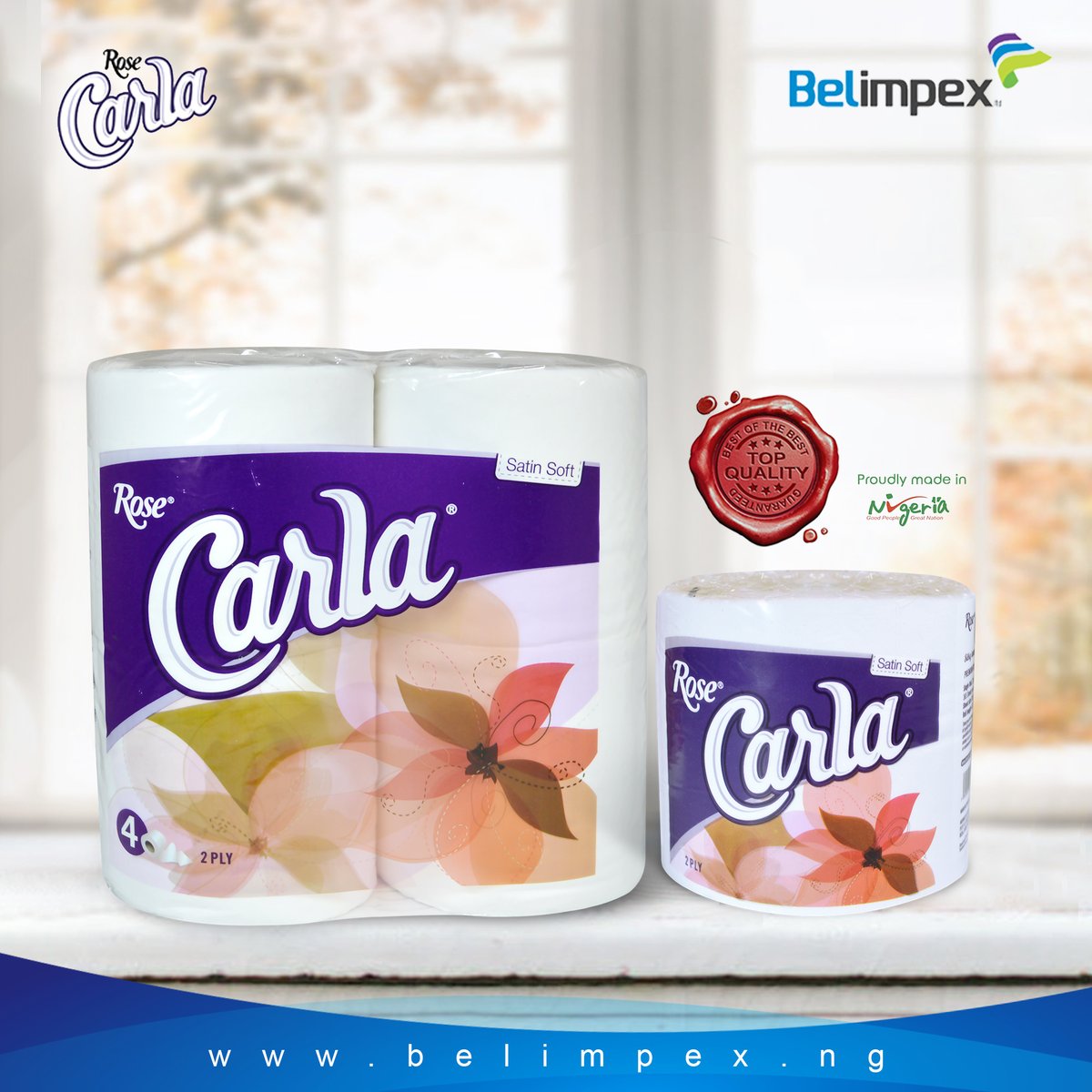 belimpexlimited's tweet photo. If it's gentle, If it’s soft, If it’s smooth, it’s definitely ROSE CARLA® Satin soft TP.

Still available in a store near you in single rolls and 4-in-1 rolls to share family.

#RoseCarla #Satinsoft #toiletpaper #beliimpex https://t.co/hqMGqZ1ZTM