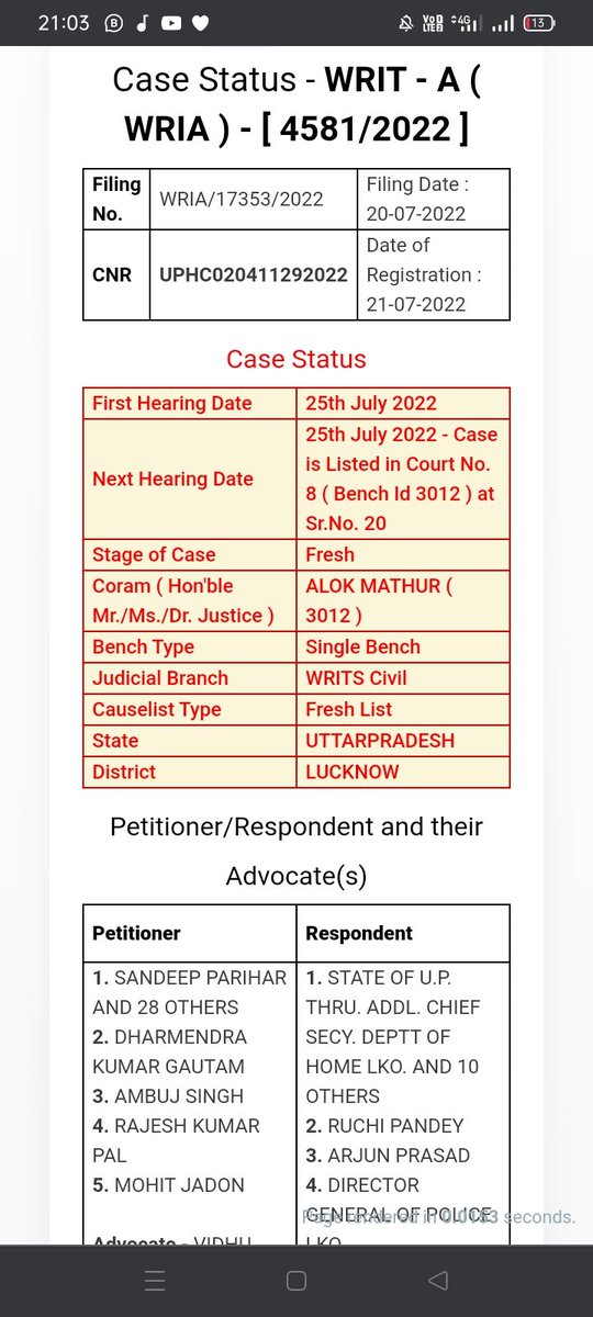 ThreadMSG's tweet image. #सूचना🙏❣️
आज एक न्यू याचिका दायर हुई
25 जूलाई पहली सुनवाई है।
संदीप परिहार के संदर्भ में।
#न्यायपालिका_न्याय_दो_UPSI_की_जांच_हो
@Shivani_yadav27 @dp_gangwar @Chaudhary2023 @Maurya03484806 @Anamikapal123 @Chanchal021093 @scam_upsi @Thakur7Girl @Gy_7_1 @kaal_Ratri @RajeevB40035861