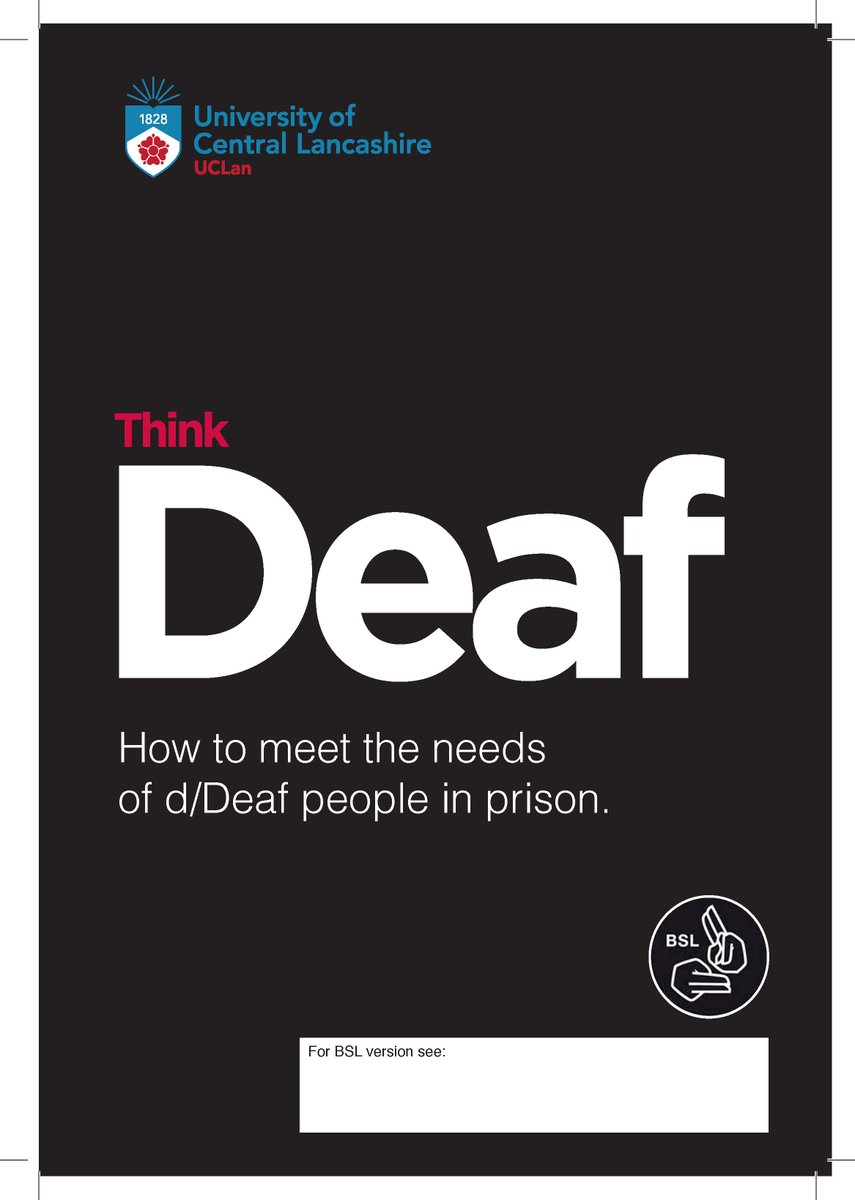 DrLauraMargaret's tweet photo. 2/2 & I'm pleased to say that last month my #ThinkDeaf resources were endorsed & distributed by HMPPS - a small, yet important step! If you would like a copy please get in touch :) Importantly, there will soon be a BSL version too thanks to @royaldeaf @BSLActNow https://t.co/GBRmnC2JmW