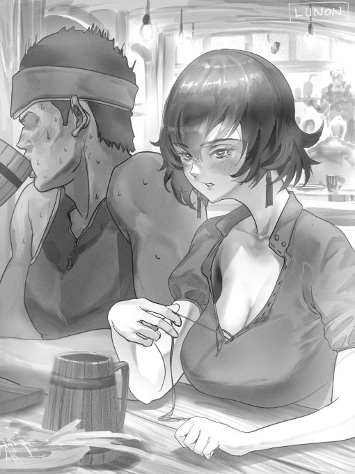 私服のフィオレーネが描きたかった
たぶん普段の胸当てはキツイ 