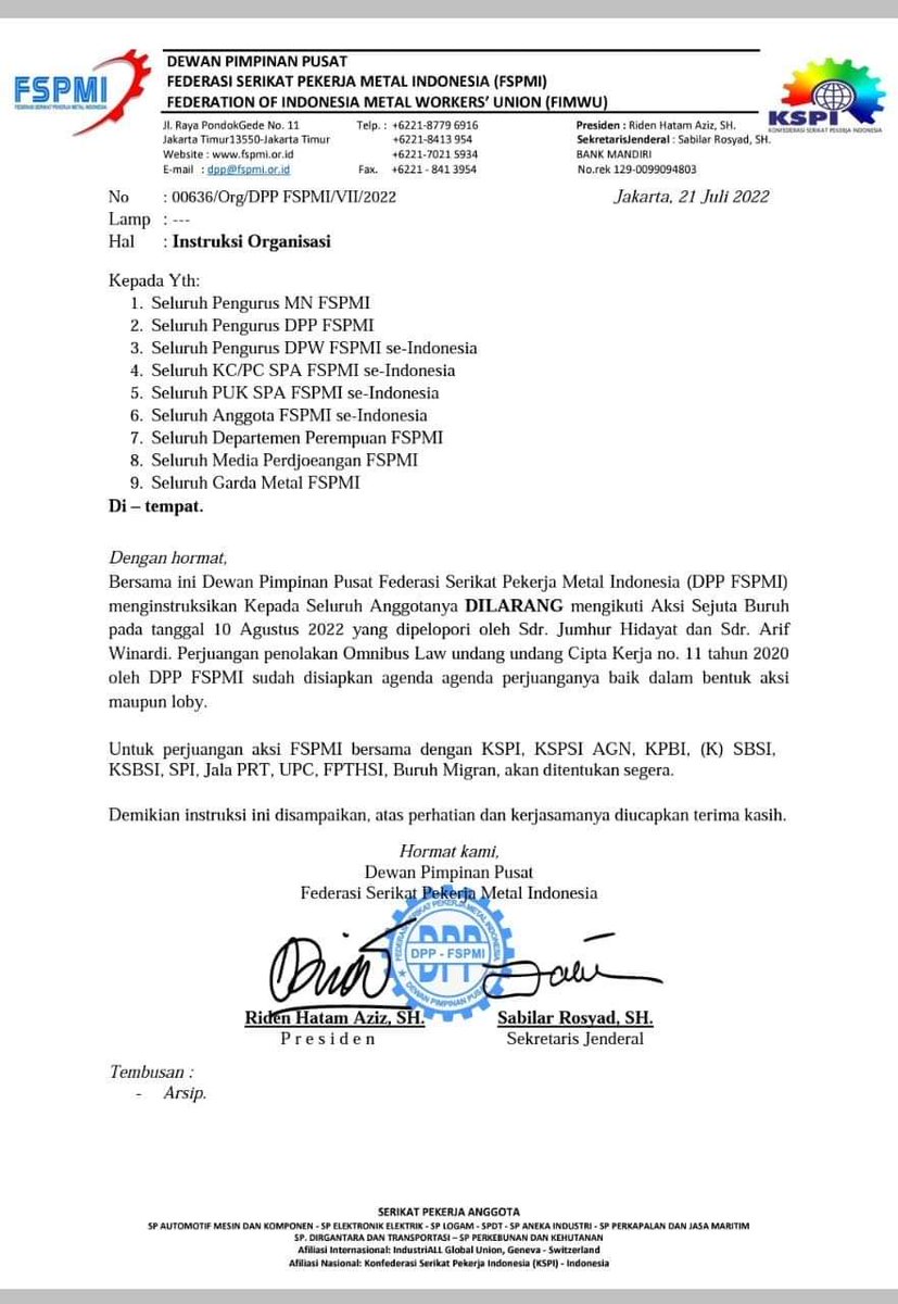 FSP LEM SPSI tweet media