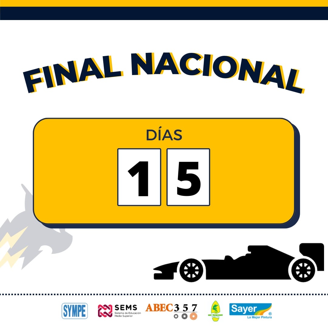 Tlaqueracingst's tweet photo. #Rayos Estamos a 15 días para nuestra participación en la Final Nacional de F1 in Schools en Puebla🏎️🏁
Estén atentos a nuestras redes sociales 📱
#rapidoscomorayo #contigohastalafinal https://t.co/6sEZDVJzix