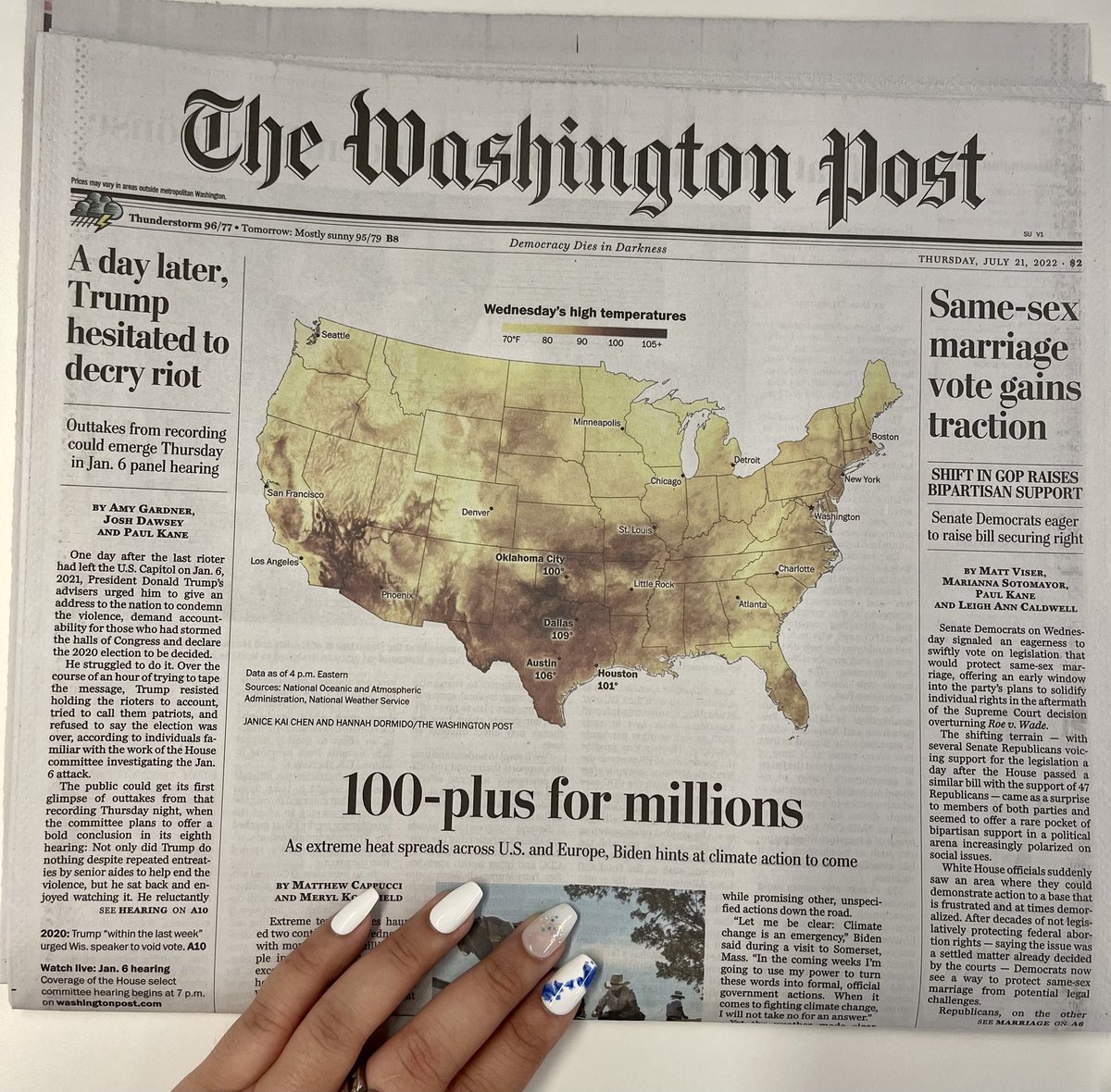 Map on the @washingtonpost front page today. 🔥 Collab with @janicekchen. Edited by @Timmeko and @KarklisCarto