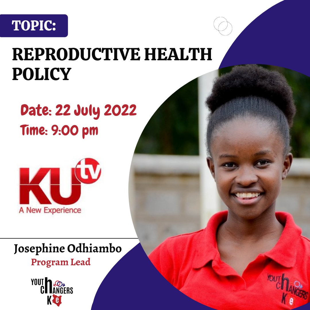 yc_kenya's tweet photo. Tomorrow,ποΈ 22nd July 2022 at π9:00 pm.
Tune in to @KUTVKenya for a discussion on Reproductive Health Policy.
Don't Miss Out!
#RHPolicy #Reproductivejustice #reproductiverights https://t.co/Th9aM3Dufx