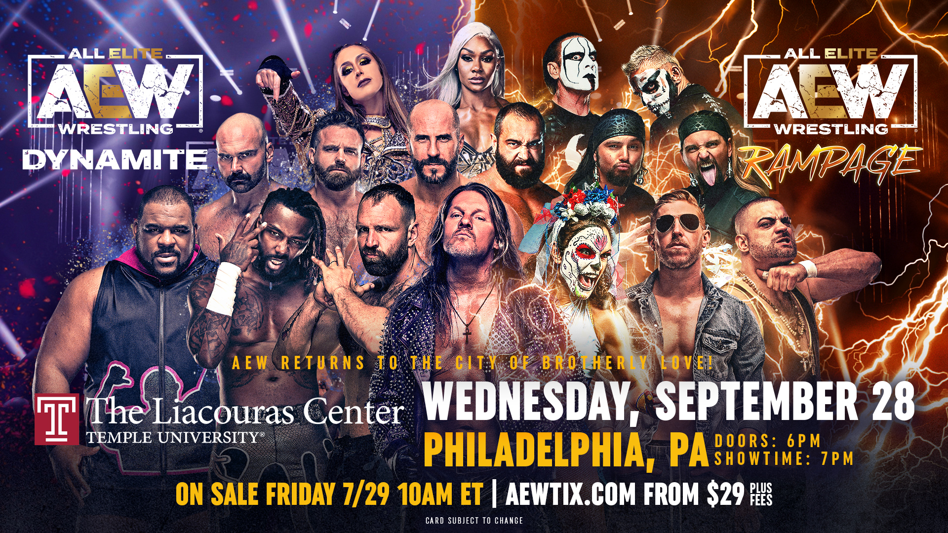 All Elite Wrestling on Twitter "AEW returns to the city of Brotherly