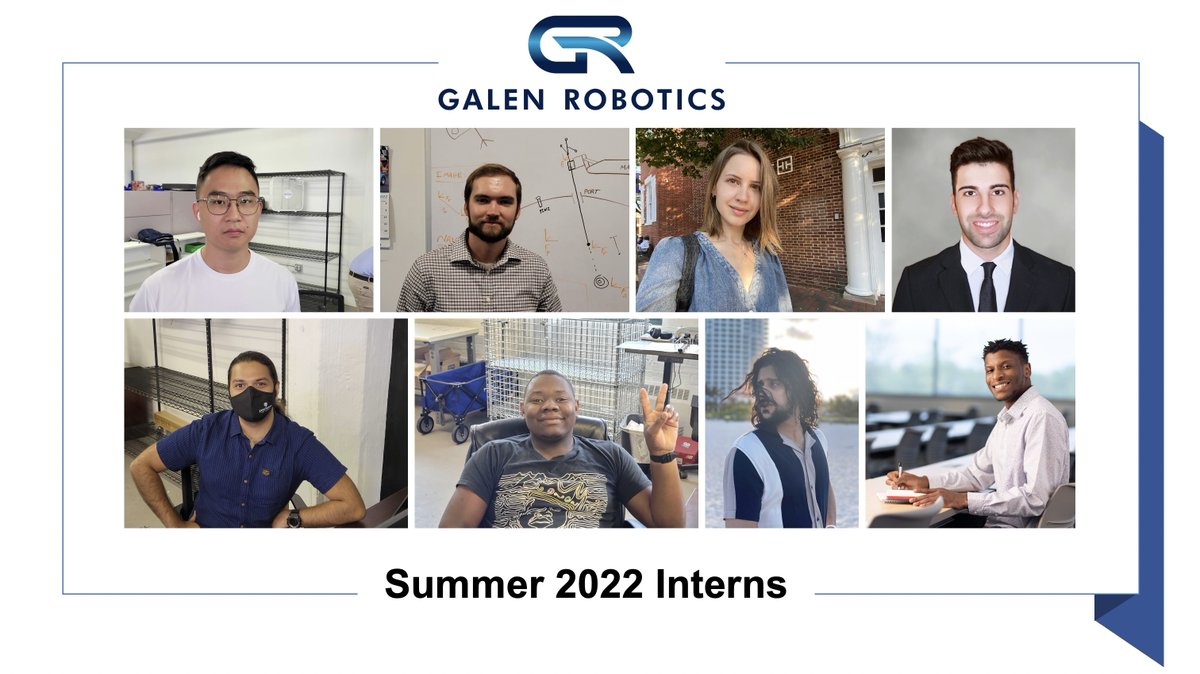 Galen Robotics (@galenrobotics) on Twitter photo Welcome to Galen's 2022 Summer Intern Class! We are thrilled to have you on board!
#summerinternship2022 #stemcareers Welcome to Galen's 2022 Summer Intern Class! We are thrilled to have you on board!
#summerinternship2022 #stemcareers