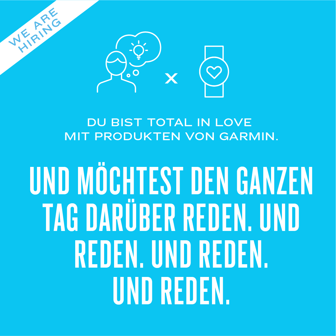 GarminDACH's tweet photo. Jemand wie du hat uns gerade noch gefehlt. Als Social Media & Community Specialist (M/W/D) in München. Bereit für den neuen Traumjob? 🤩 Bewirb dich jetzt: https://t.co/rU7BEIhaDO
#teamgarmin #puttingpassiontowork #socialmedia #garmin #BeatYesterday https://t.co/q5Flajv8BR
