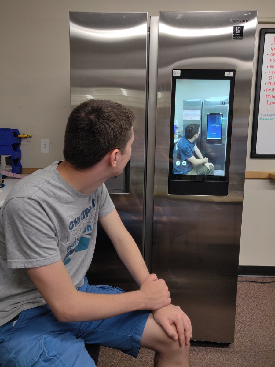 leahycenter's tweet photo. The wait is over! The @Samsung #FamilyHub is finally here! This #IoTdevice contains tons of artifacts from its food tracking, built-in calendar, & video calling. All of which will be examined by our team. #champforensics #Iotanalysis #fridgedata #samsungdevice #dfir https://t.co/SFqxOSkFFU