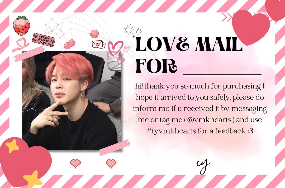 vmkhcarts's tweet photo. β’ #vmkhmail βββ§
π#tnxade β tysm @seungfied for making this pretty thank you card! i love it so much. plus very accommodating <3 βtil next time po! https://t.co/n3ZtWWvnOg