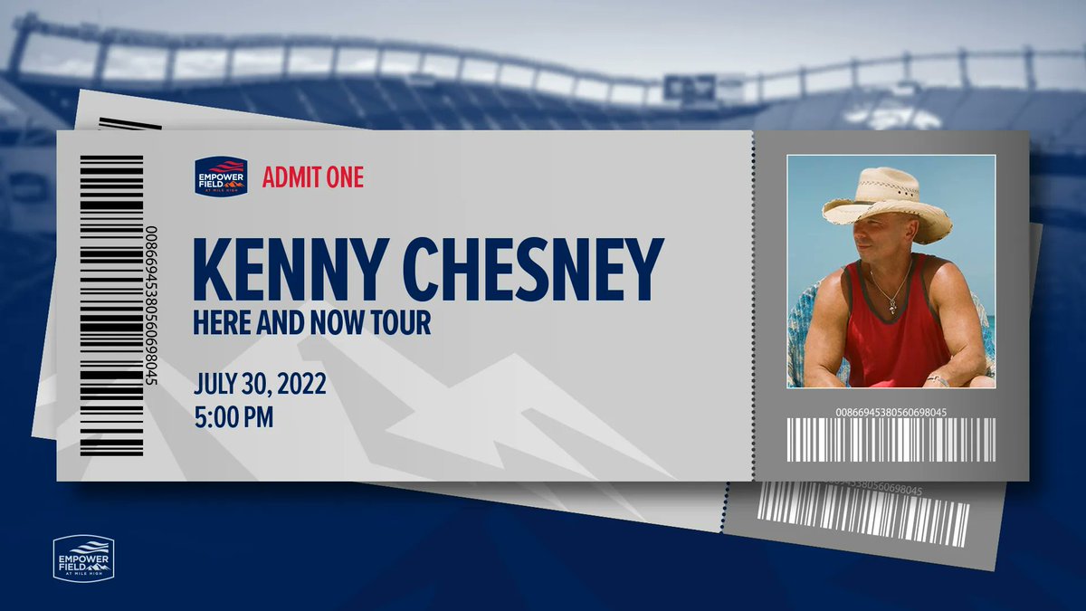 RT + follow for a chance to win 🎟's to <a href="/kennychesney/">Kenny Chesney</a>'s #HereAndNow Tour on Saturday, July 30 at Empower Field!