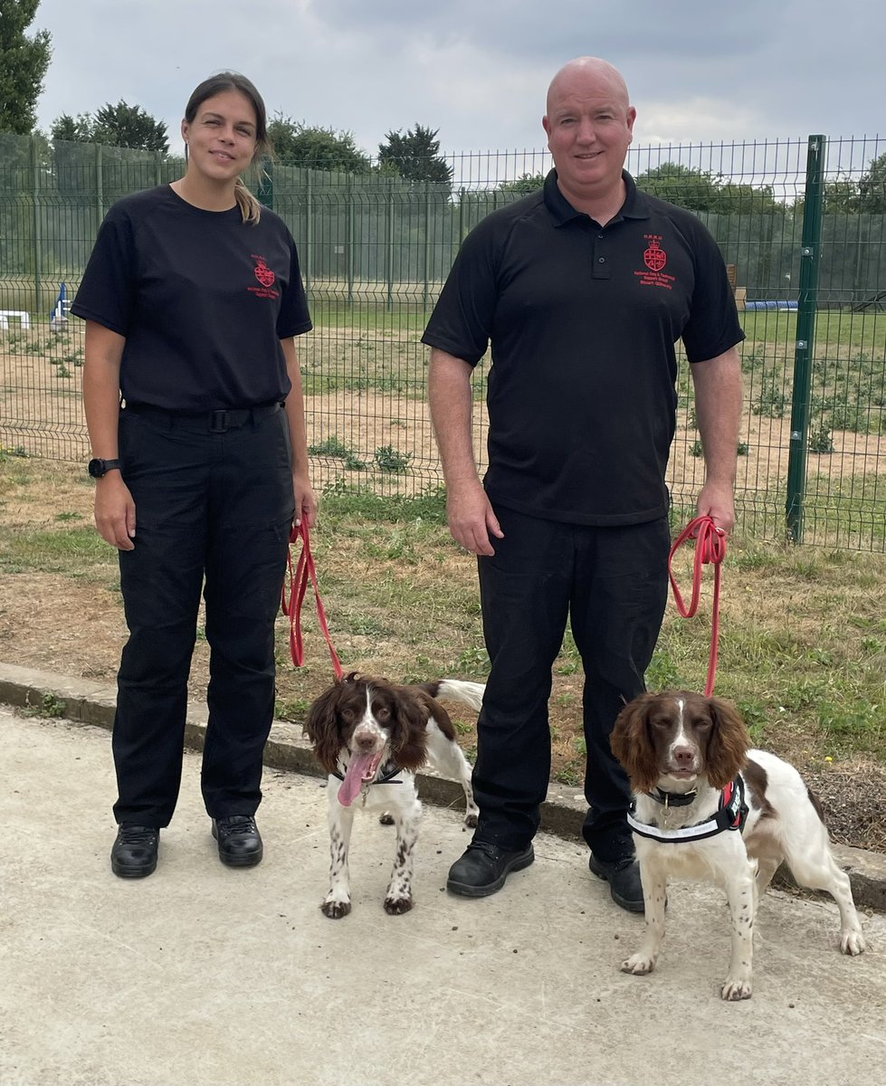 DogsHmpps's tweet image. Congratulations to Stan, Jack, Ben and their handlers who passed their initial EDD licence. After all the hard work they finally received their red harness! Big thank you to South Yorkshire Police for helping out with the assessor.#NCTAS #WorkDogs #PrisonDogs #NFRSA #K9