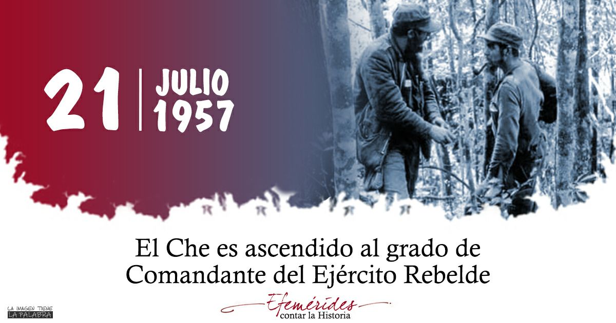 65 Aniversario del ascenso del Che a Comandante.
#CubaViveEnSuHistoria 
#CubaPorLaPaz 
#CubaEsAmor 
#PorGranmaLoMejor 
<a href="/CapoNapoles/">Yanaisi Capó Nápoles</a> 
@EduardoLpezLey3 
<a href="/escribano_cruz/">Francisco Alexis Escribano Cruz</a> 
<a href="/VladimirZambr15/">Vladimir Zambrano</a>