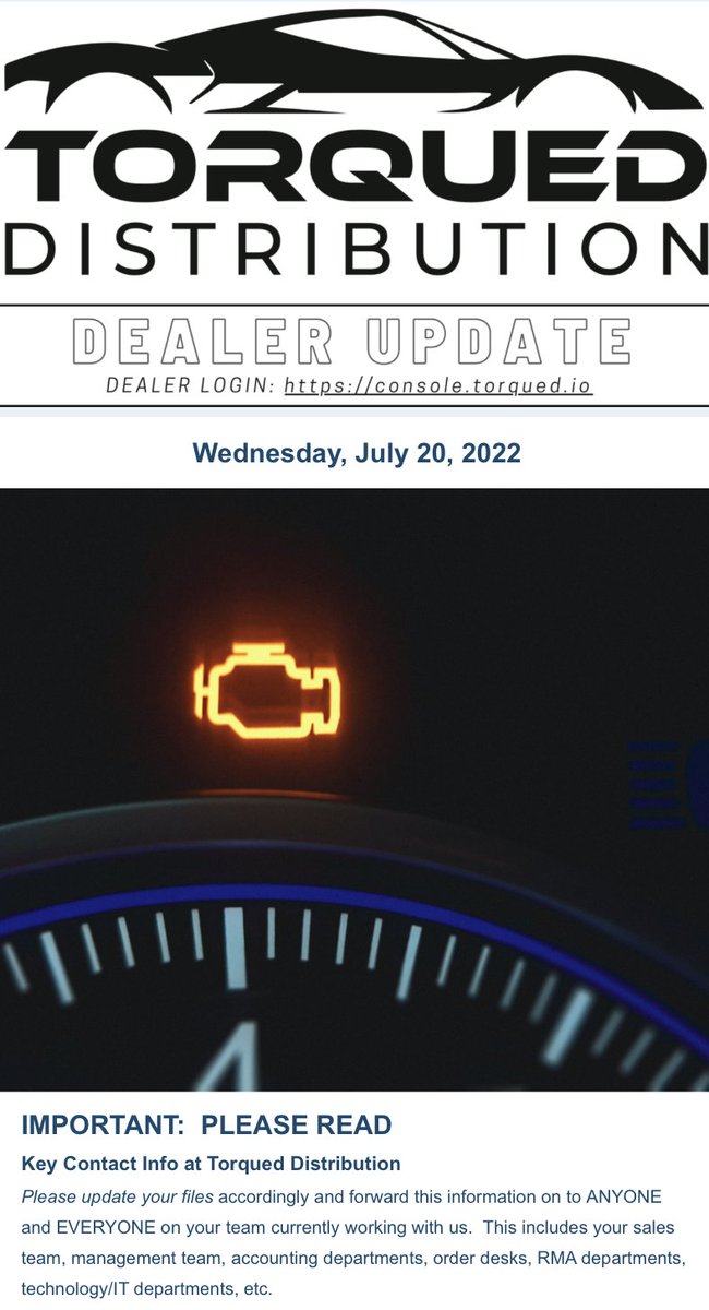 torqued_dist's tweet photo. Attn: #TorquedDistribution Dealers! The Dealer Update is out... If you're an Authorized Torqued Dealer and not receiving the eNewsletter, reach out to @LouLobsinger today!
#WaaS #NC3PL #sema #prishow https://t.co/s66dyS3mMX