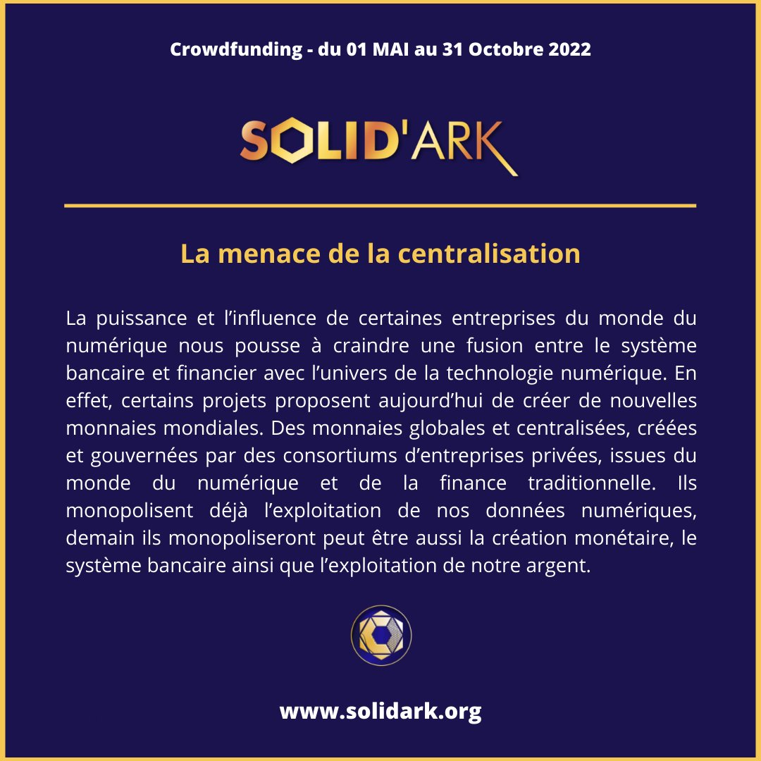solid_ark's tweet photo. La menace de la centralisation !

- - -

INSTA 👉  @solidark.association
TWITTER  👉  @solid_ark
TELEGRAM 👉  @solid_ark

- - -

#cryptomonnaies #bitcoin #blockchain #décentralisation #révolution #solidark https://t.co/quXhW3aq7x