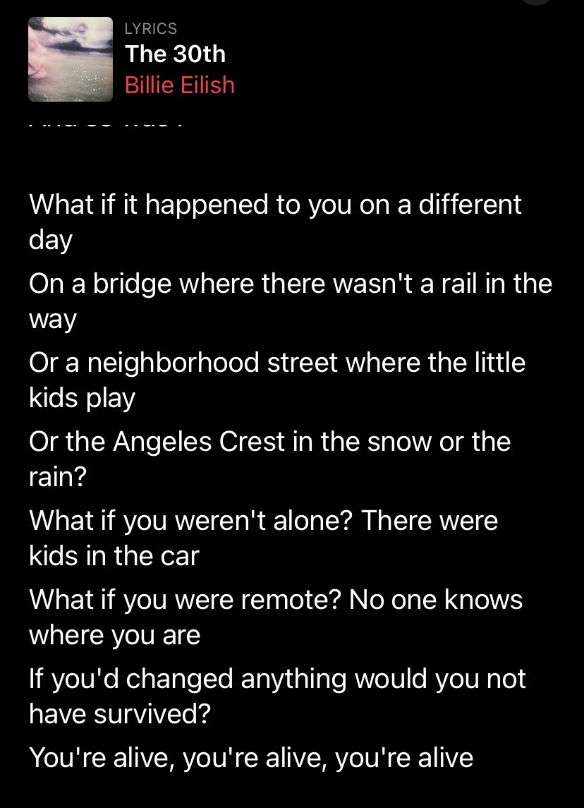 the 30th by billie eilish. that’s it that’s the tweet.