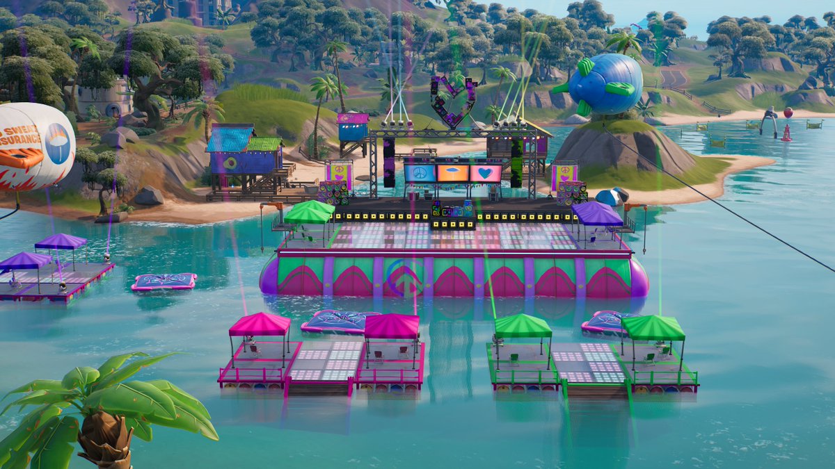 FireMonkey's tweet photo. 🏝️ The No Sweat Summer Celebration is only an hour and 20 minutes away and The Sanctuary has finished putting the final touches on that POI for the summer time!

Thanks @FN_Assist for making me aware of the map changes :) https://t.co/ocpJLFt8Ru