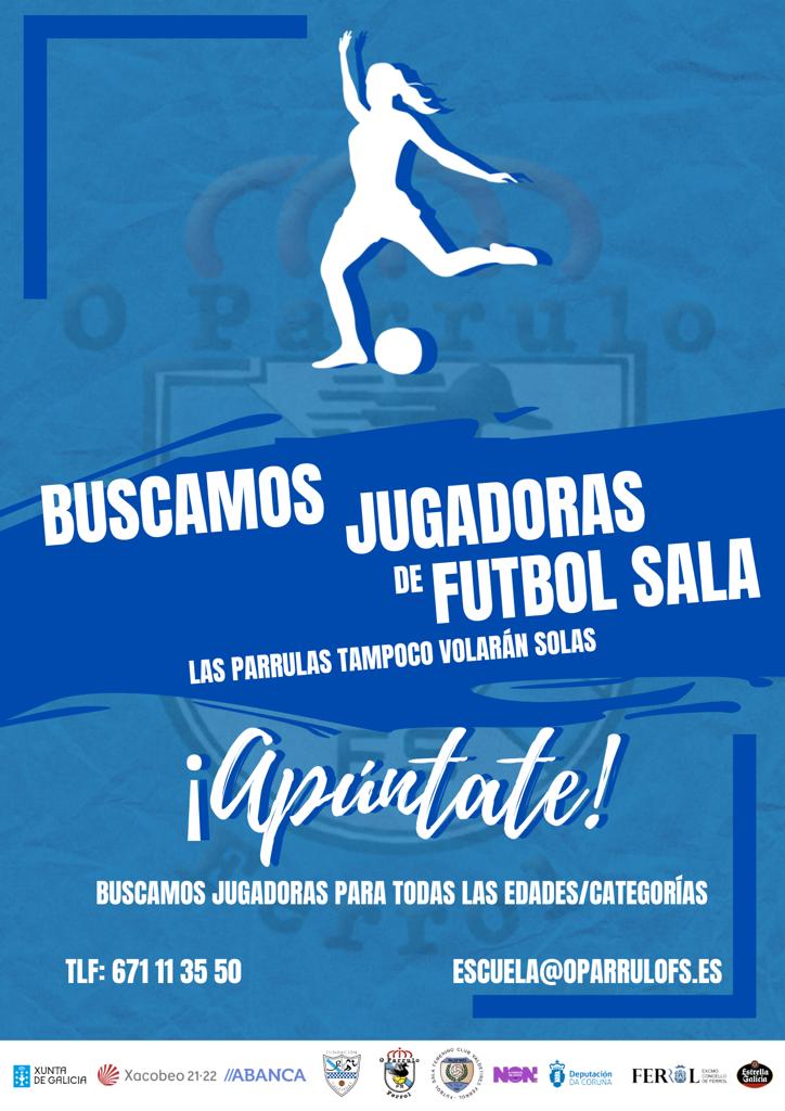 oparrulofs's tweet photo. 🚨 ¡Ya puedes apuntarte en nuestros equipos! 🚨

⚽ ¡¡O Parrulo Ferrol busca jugadoras para sus equipos de fútbol sala femenino!!

😉 La entidad ferrolana quiere sacar adelante su Escuela, en colaboración con el @valdetiresfsf y Fundación Gadesport

🔗 https://t.co/cUoWhpKPdq https://t.co/nhz9KJLg96