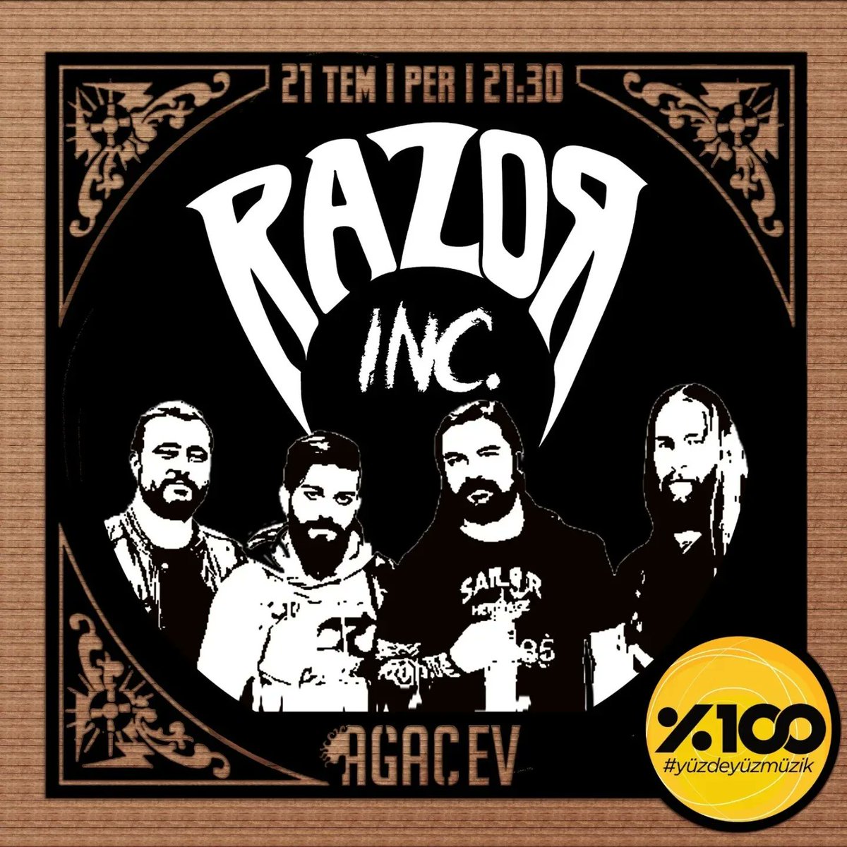 razor_inc_'s tweet photo. Bu akşam 21.30'da Ağaç Ev Kadıköy'deyiz. 1'e - 1.30'a kadar sahnede kalacak ve size grunge'dan hard rock'a birçok şey çalacağız. 

Görüşmek üzere. 🤘🏻 https://t.co/wnh8mqzLMF