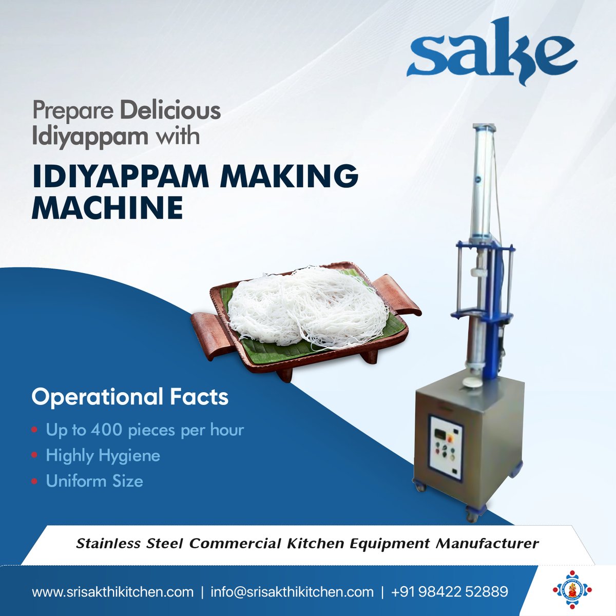 sakthi_kitchen's tweet photo. Idiyappam Making Machine from SAKE enables the user to produce the idiyappam of uniform texture with the highest quality within the limited period of cooking time. Call us to know more about the Idiyappam machine.
https://t.co/azjMnL3OSL
#Idiyappammachine #srisakthikitchen https://t.co/JXy1q1E0ls