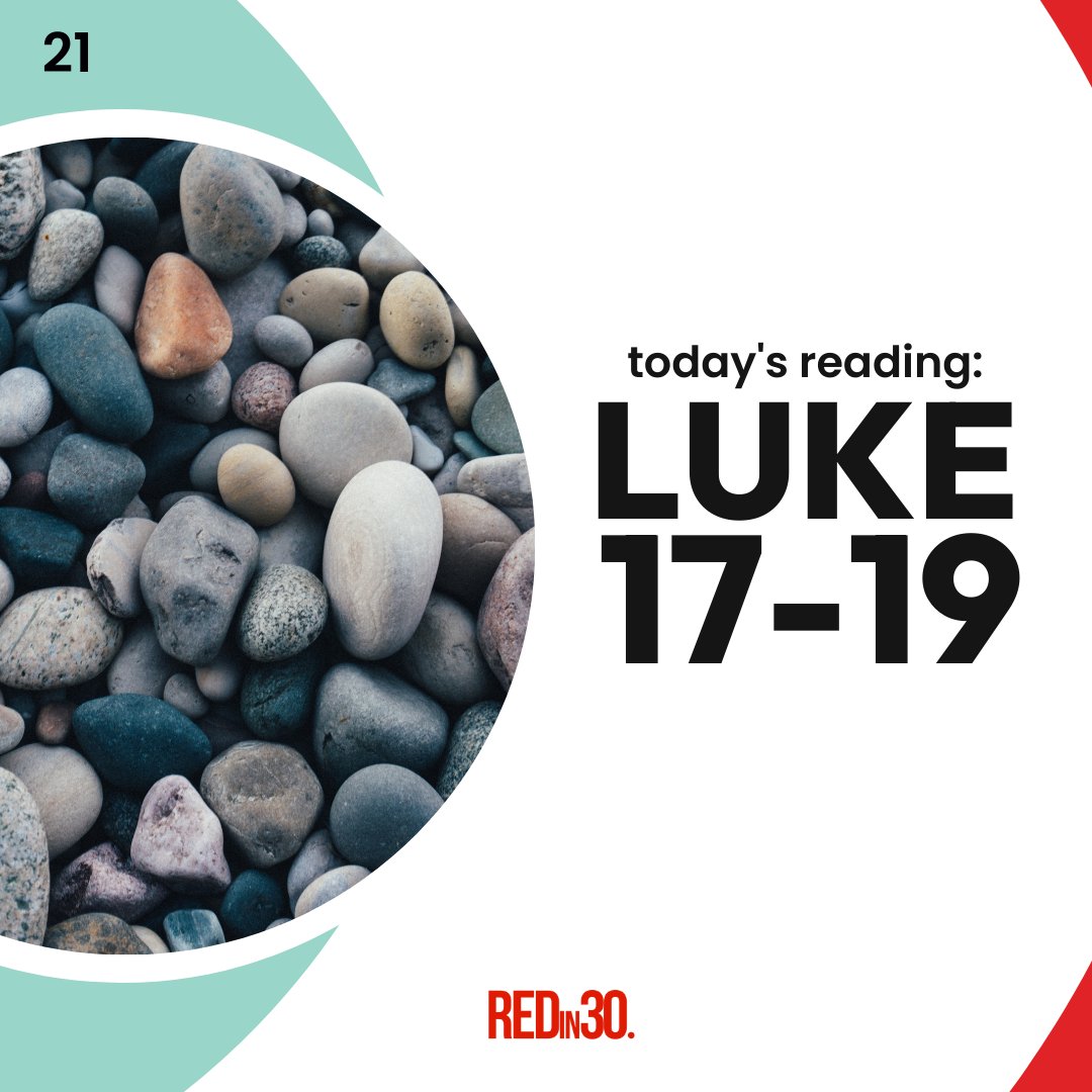 redin30's tweet photo. Day 21 | Luke 17-19
⁣
Can you find the picture clue in today’s reading? Leave a comment! #redin30 #redclues https://t.co/zylkqZDnz7