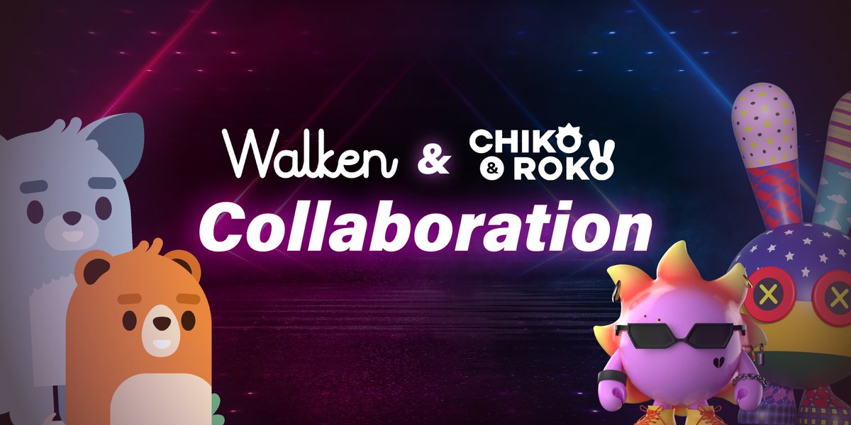 🙀Walken X Chiko &amp; Roko Collab!

Thrilled to announce our collaboration with Chiko &amp; Roko - an online platform for free 3D art toys giving out new NFT gifts on a daily basis! 
📌Hurry up &amp; register to be the first who get our Exclusive drop: expo.chikoroko.art/?utm_source=qr…