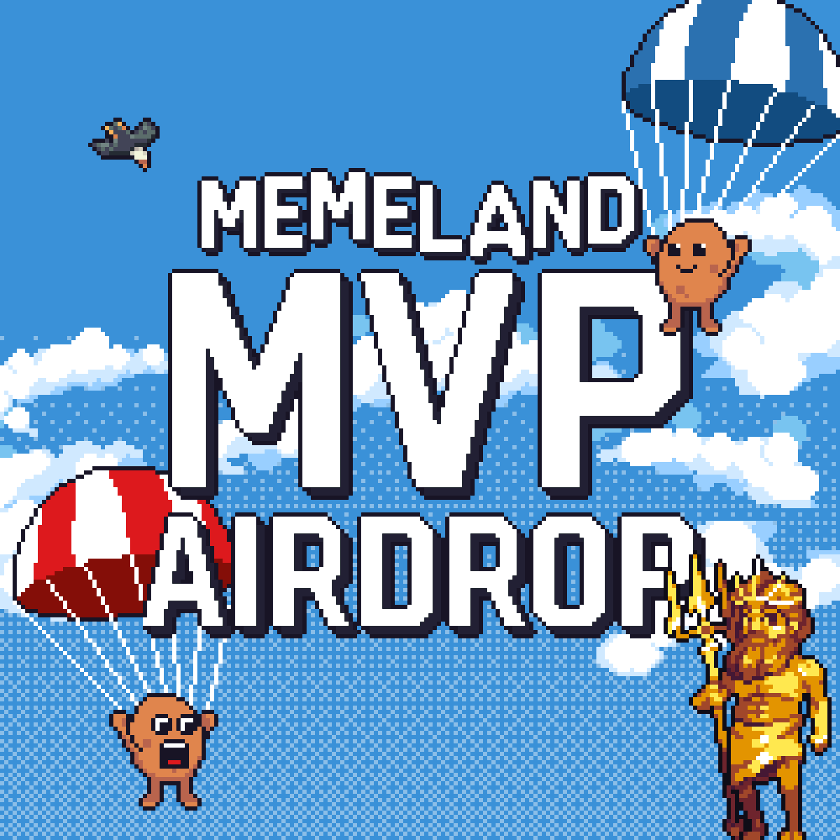 Memeland's tweet photo. ⏰ T-minus 30 minutes to The Potatoz Mint! ⏰ 

Date: Today!
Time: In 30 mintues
Price: Free + Gas!
Eligibility: Allowlist only
Website: https://t.co/lplq34yj34

If you are a @MEMELAND's MVP, check your wallet! https://t.co/ilYf7RXb3J