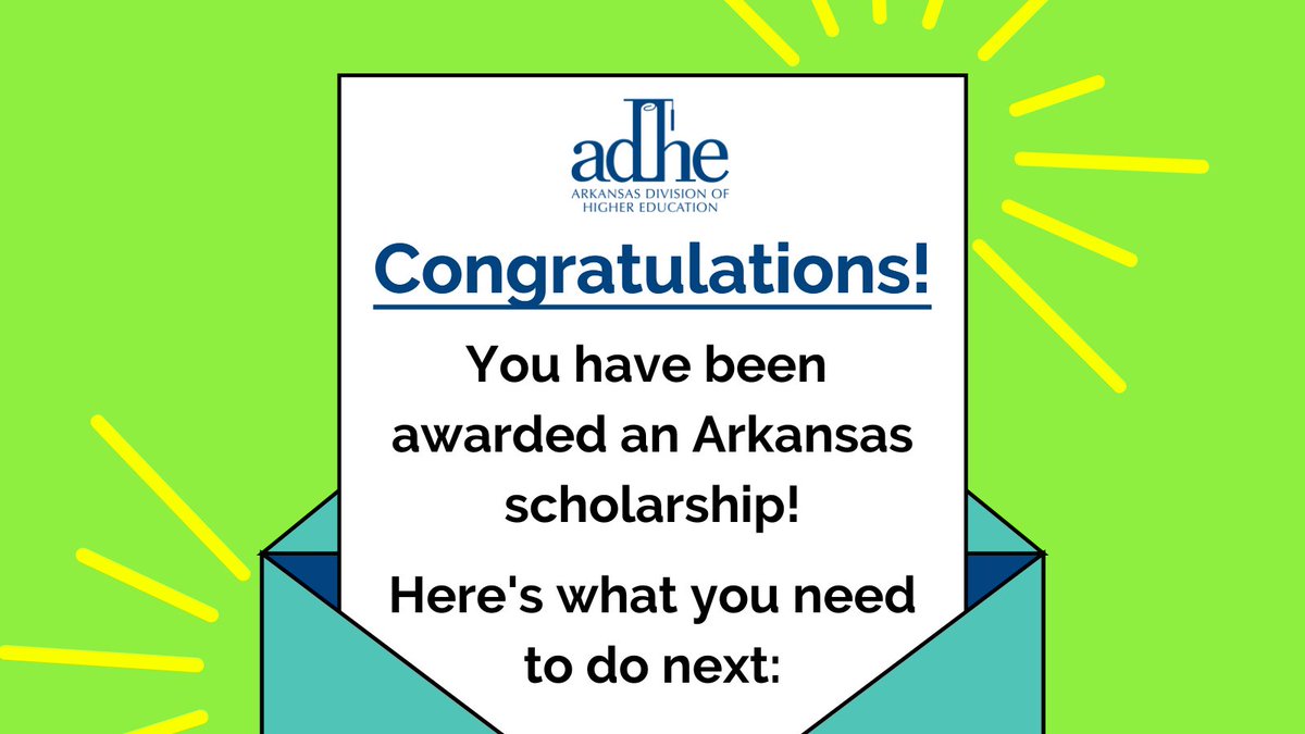 ArkHigherEd's tweet image. Congrats to those who've been awarded scholarships! Don't forget to accept your offers! Click the "Accept/Decline Award" button on your SAMS account. Make sure the school listed on your account is correct! If not, change it to the one you'll be at in the fall.