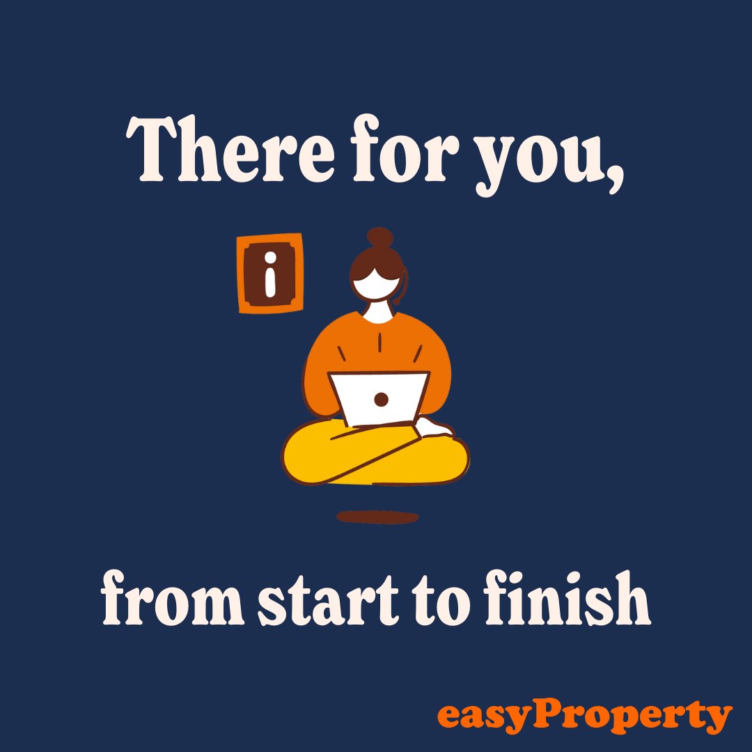 From the moment you decide to sell with us, to the very end (and every step in between) we are there for you 🧡

Book your free valuation with us today: easyproperty.com/book-valuation/