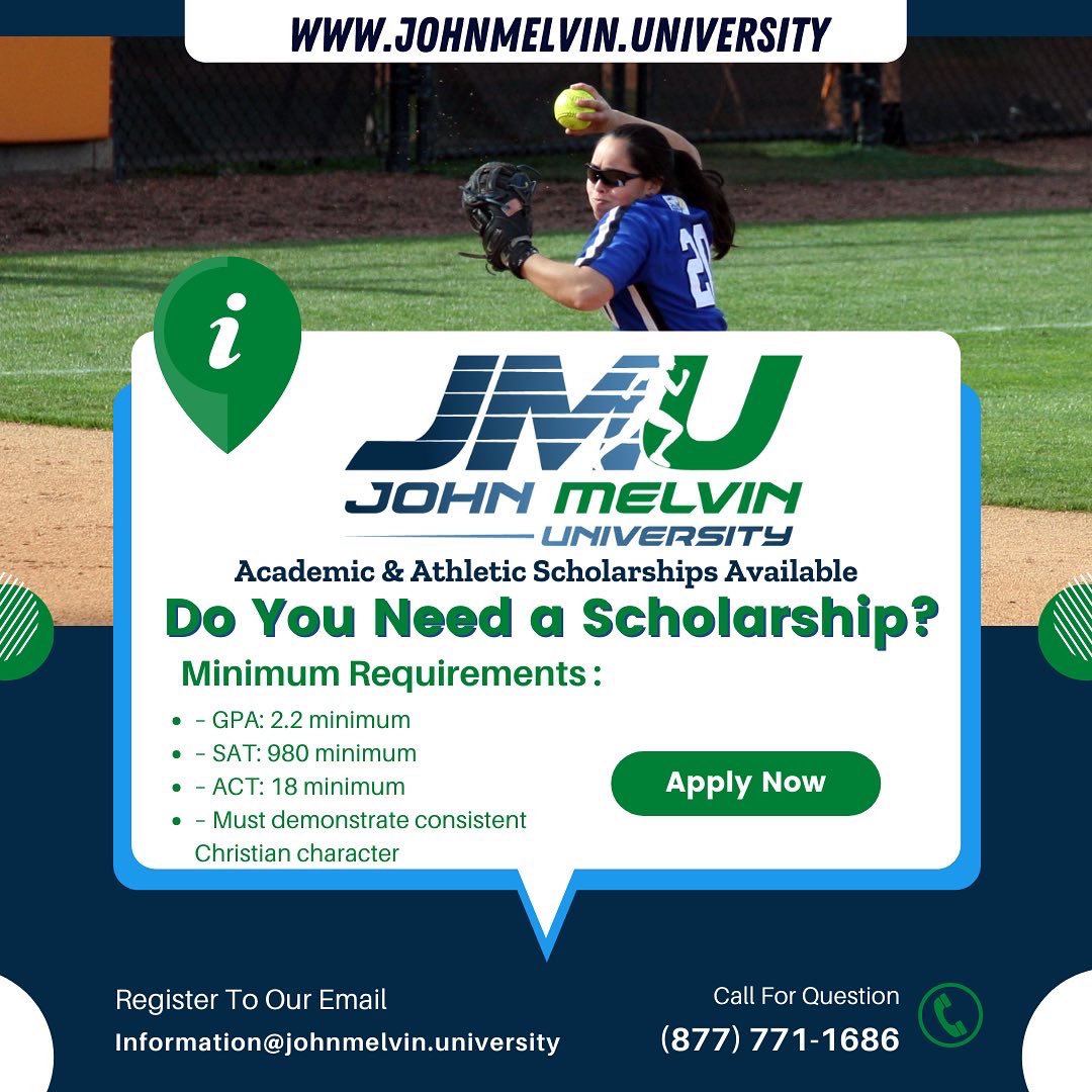 Attention unsigned HS graduates and College Transfers… JMU still has scholarships available and looking to fill final roster spots for Men’s &amp; Women’s Soccer, Volleyball, Men’s Basketball, Softball, and Baseball. Fill out recruiting questionnaire at johnmelvinuniversity.org/jmu-athletics