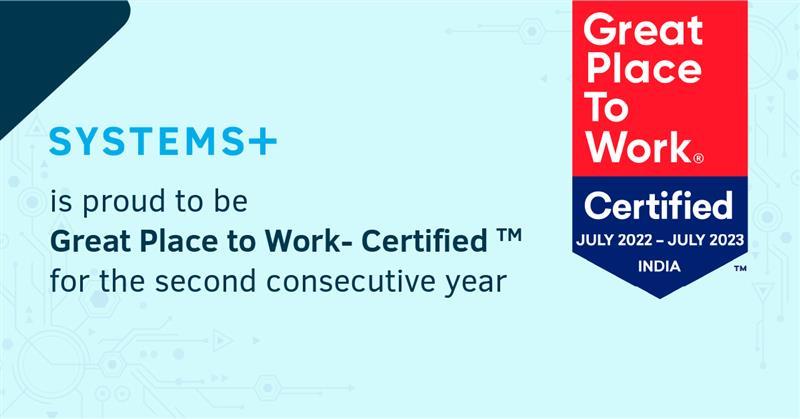 SystemsPlus's tweet image. We are proud to be one of the very few organizations in our industry to receive this award for two years in a row. Read our founder and CEO&apos;s thoughts on the announcement below.

Read more: bit.ly/3v73CFP

#SystemsPlus #Greatplacetowork #greatplacetoworkcertified #gptw