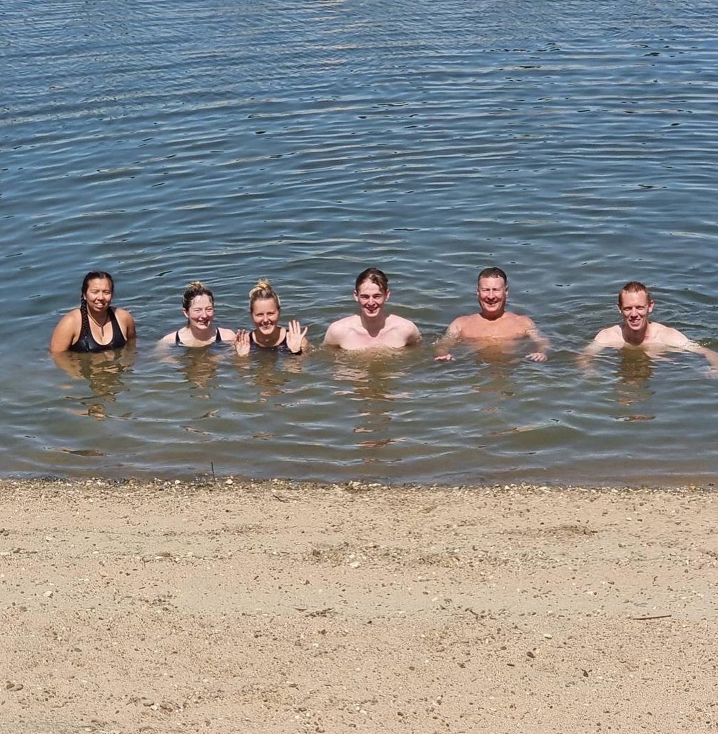 Nijmegen March commencing 💪. 

On finishing yesterday cooling of in River Waal in 38 degree heat ✅ 

#154Team #PaidToTrain #PaidToTravel