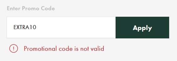 lottafizz's tweet photo. @ted_baker there is something up with your checkout/promo code. It says all over the site to use code EXTRA10 but the code isn't working: https://t.co/cG2rOq9vt2