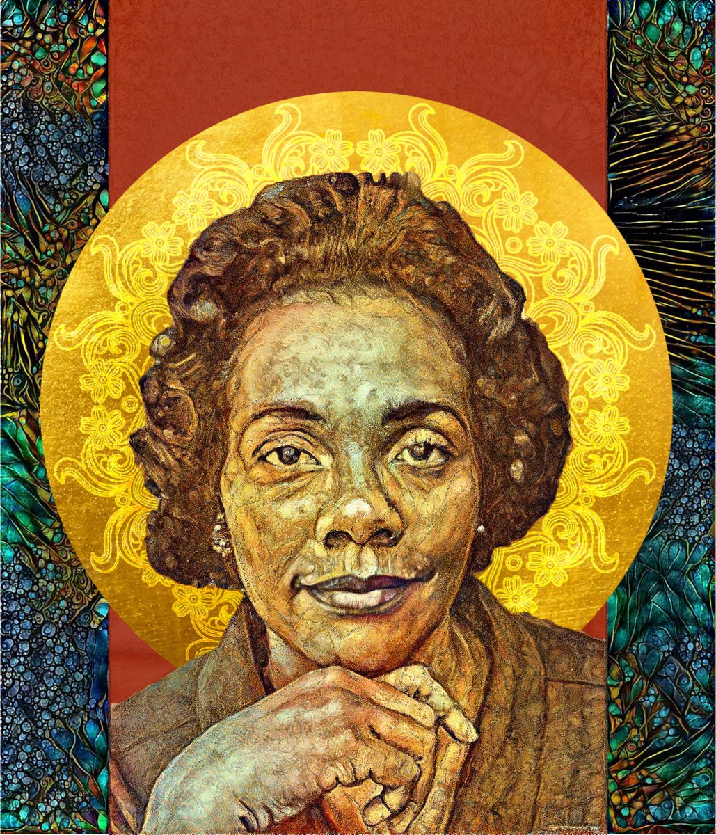 I had to give a virtual talk last week and this was my background (forgot to change it). Someone in the audience asked me who it was and if they could see the entire thing. I said her name and moved away. I heard an audible gasp, then applause.